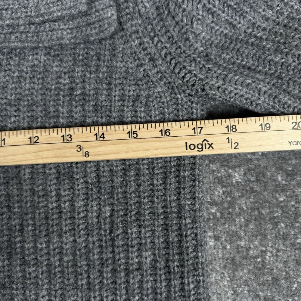 J. Crew Sweater Women's Medium Gray Full Zip Alpaca Wool Blend Cardigan - Picture 8 of 9